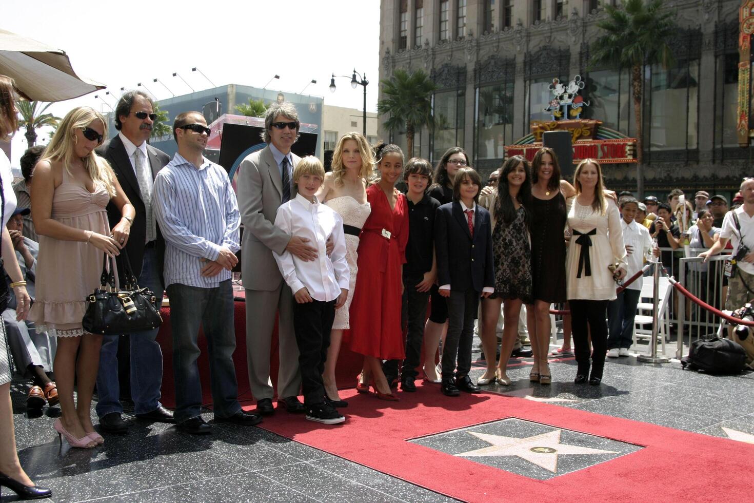 David E. Kelley, Michelle Pfeiffer. and extended family Michelle Pfeiffer Walk of Fame Ceremony Hollywood Walk of Fame Hollywood  Highland Los Angeles, CA April 3, 2007 photo
