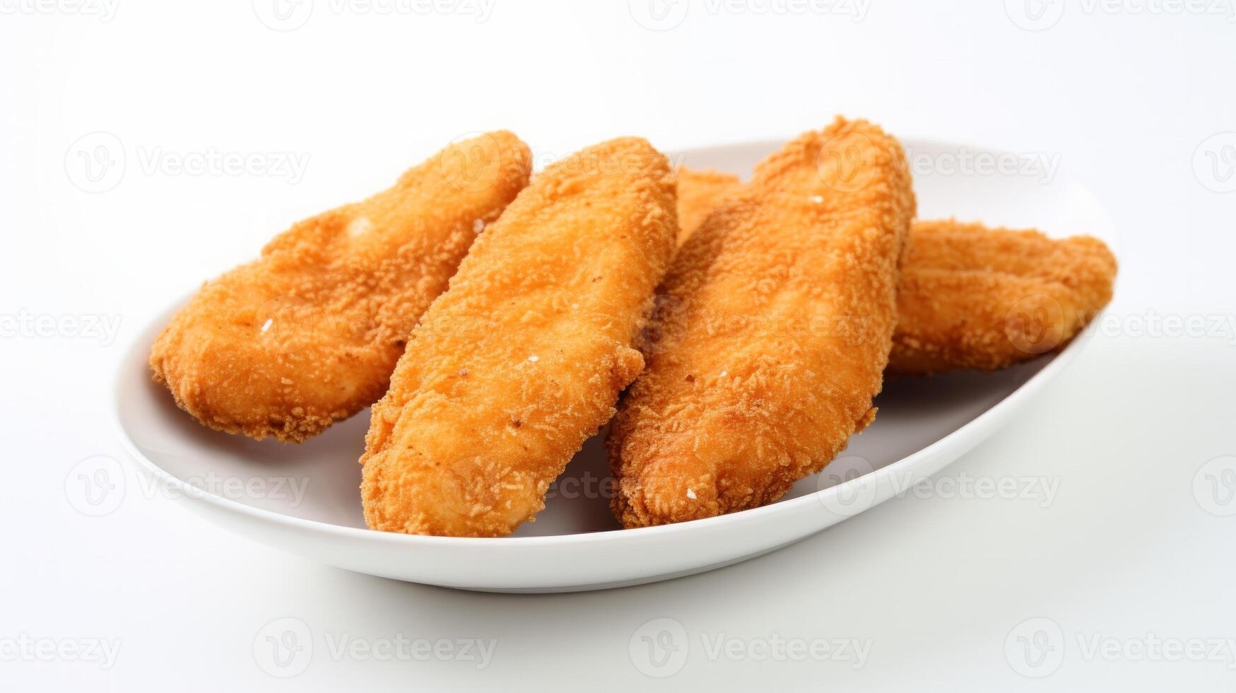 AI generated Chicken nuggets isolated on white background. Neural network AI generated photo