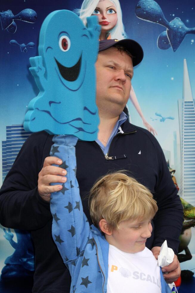 Andy Richter  Son arriving at the Los Angeles Premiere of Monsters Vs. Aliens at Gibson Ampitheatre in Universal City, CA on  March 22,  2009   2009 photo