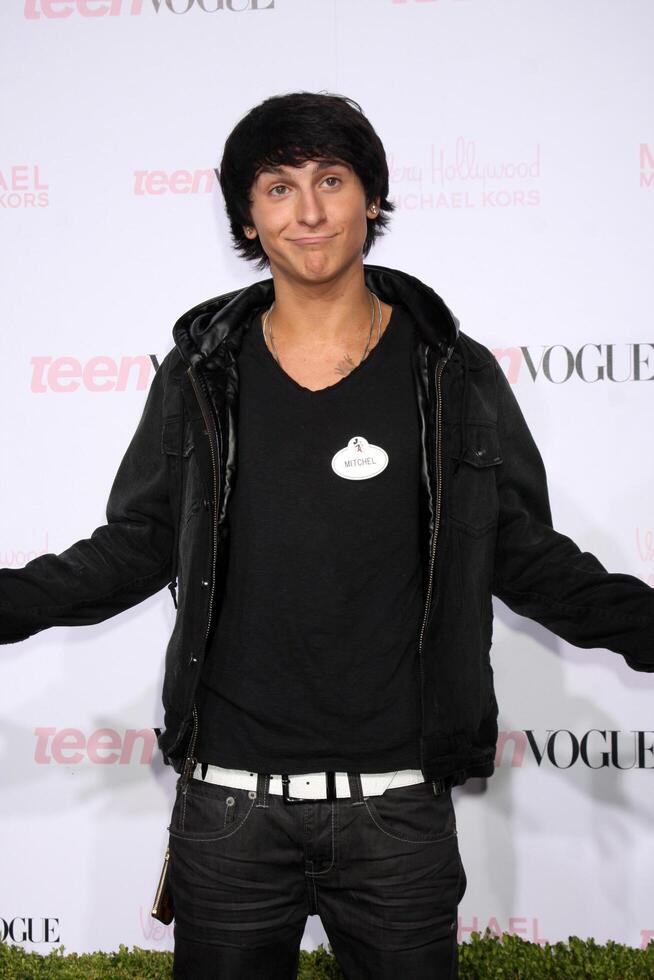 LOS ANGELES - OCT 1  Mitchel Musso arrives at the 8th Teen Vogue Young Hollywood Party - Red Carpet at Paramount Studios on October 1, 2010 in Los Angeles, CA photo