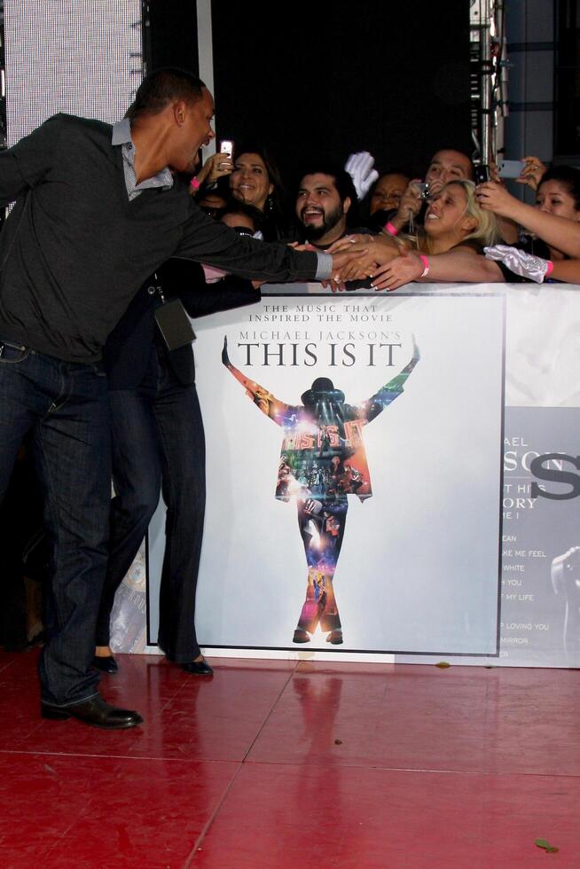 Will Smith arriving at the This is It Premiere Nokia Theater at LA Live Los Angeles,   CA October 27, 2009 photo