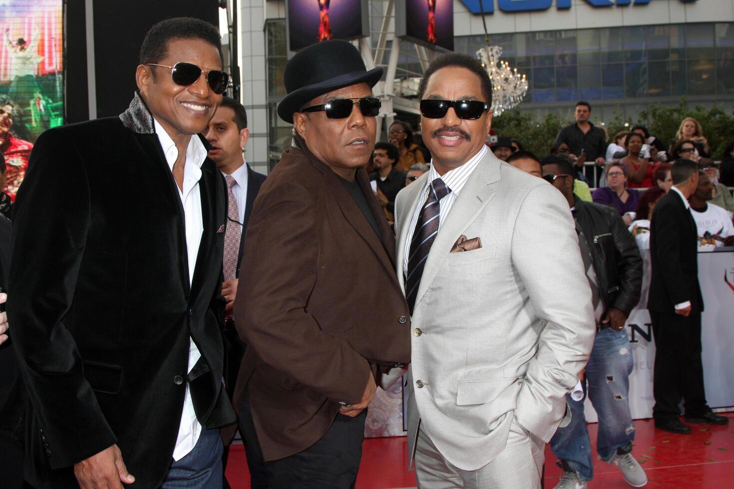 Tito, Jackie,  Marlon Jackson arriving at the This is It Premiere Nokia Theater at LA Live Los Angeles,   CA October 27, 2009 photo