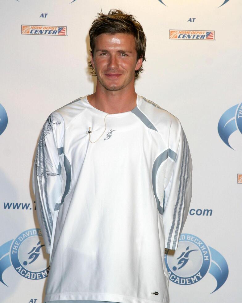 David Beckham and AEG announce in a  Press Conference that they are to Launch Soccer Academy beginning in Fall 2005 at the Home Depot Center in So California. Carson, CA June 2, 2005 photo