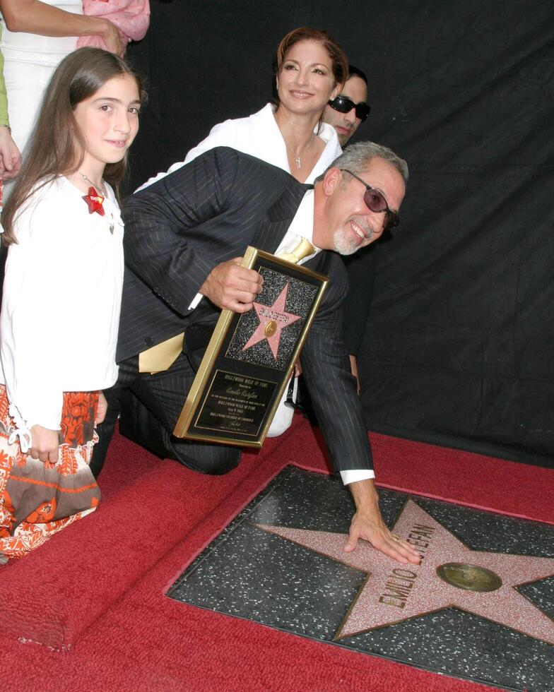 Emilio Estefan and family Emilio Estefan Star on the  Hollywood Walk of Fame Los Angeles, CA June 9, 2005 photo