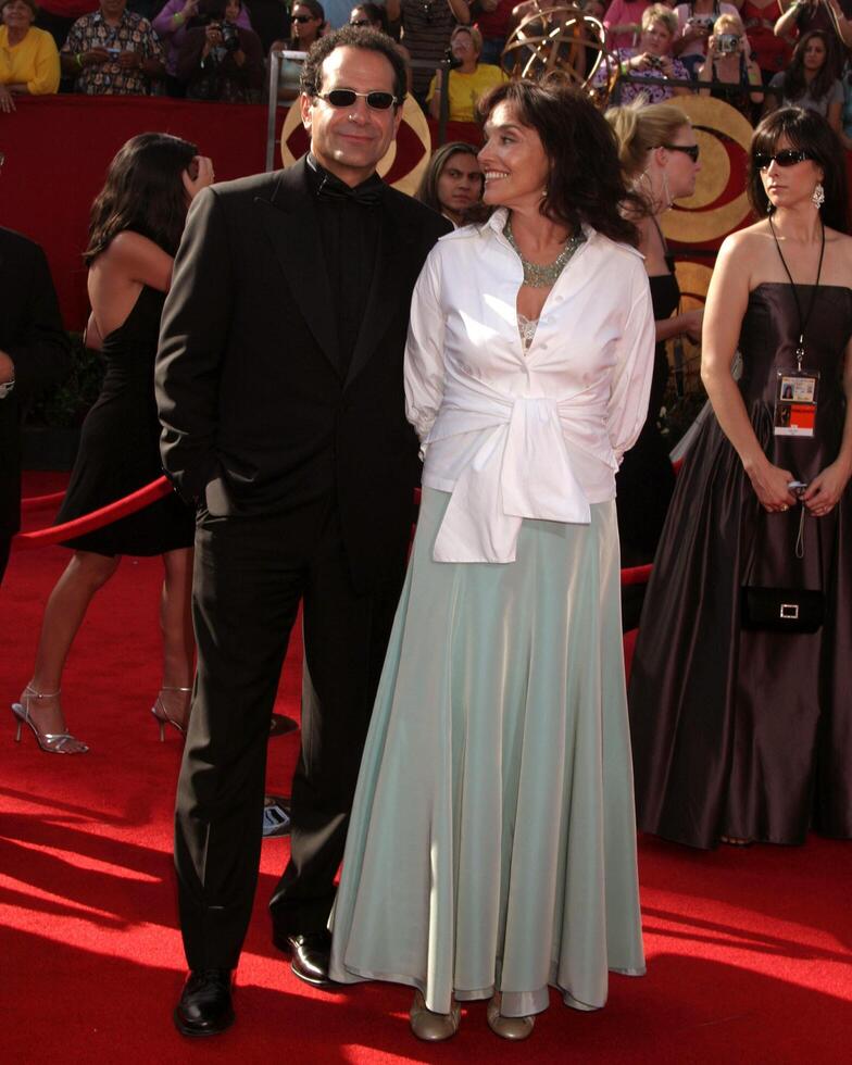 Tony Shaloub and wife Brooke Adams Primetime Emmys 2005 Shrine Auditorium Los Angeles, CA September 18, 2005 photo