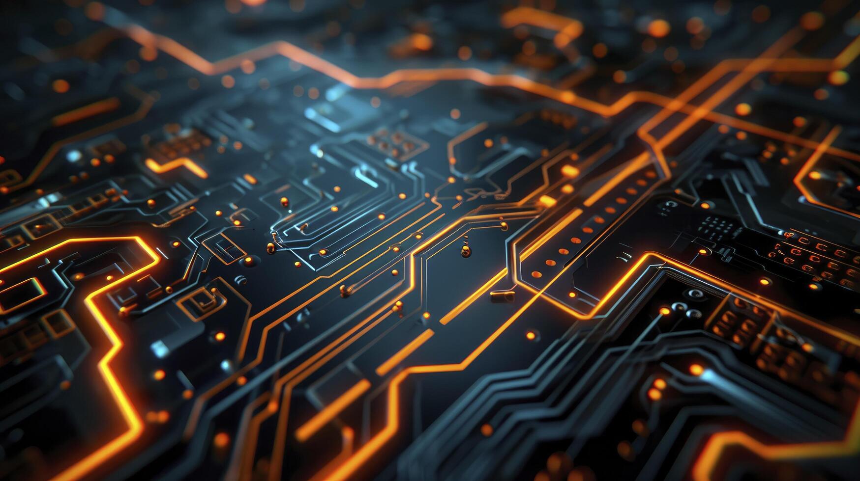 AI generated Abstract circuit board futuristic technology processing background photo