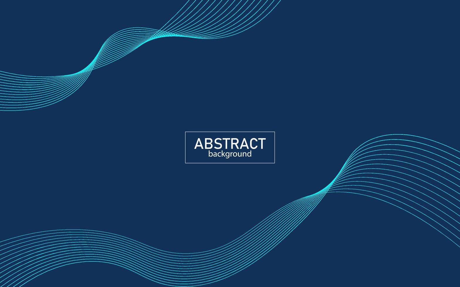 Abstract dark blue banner template. Vector minimal wavy line background with text for social media cover,suitable for banners, posters