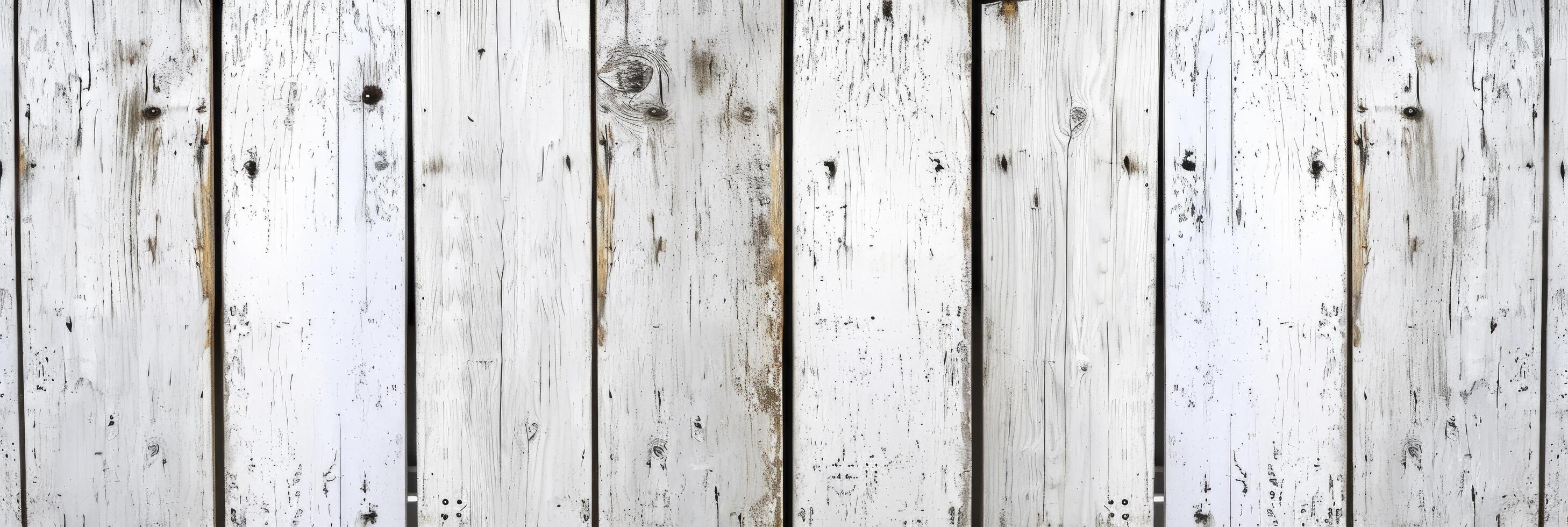 AI generated White wooden boards with texture as background photo