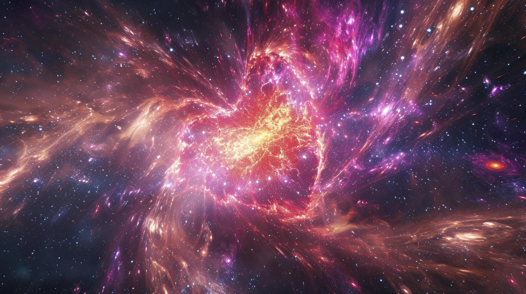 ai generado un galaxia ese un corazón forma amor. foto