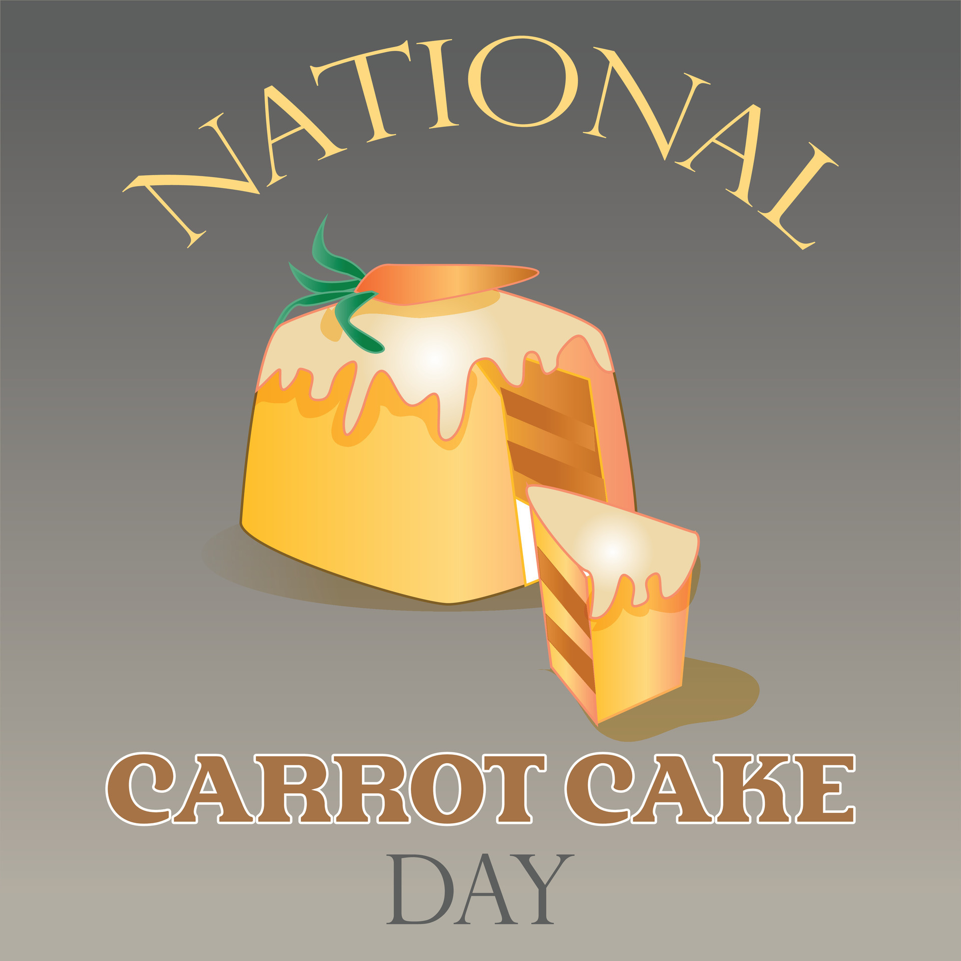 National Carrot Cake Day 38233971 Vector Art at Vecteezy