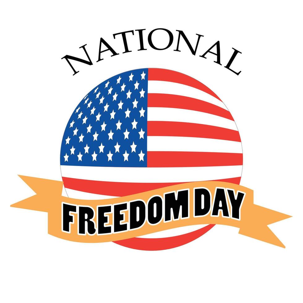 National Freedom Day Sign vector
