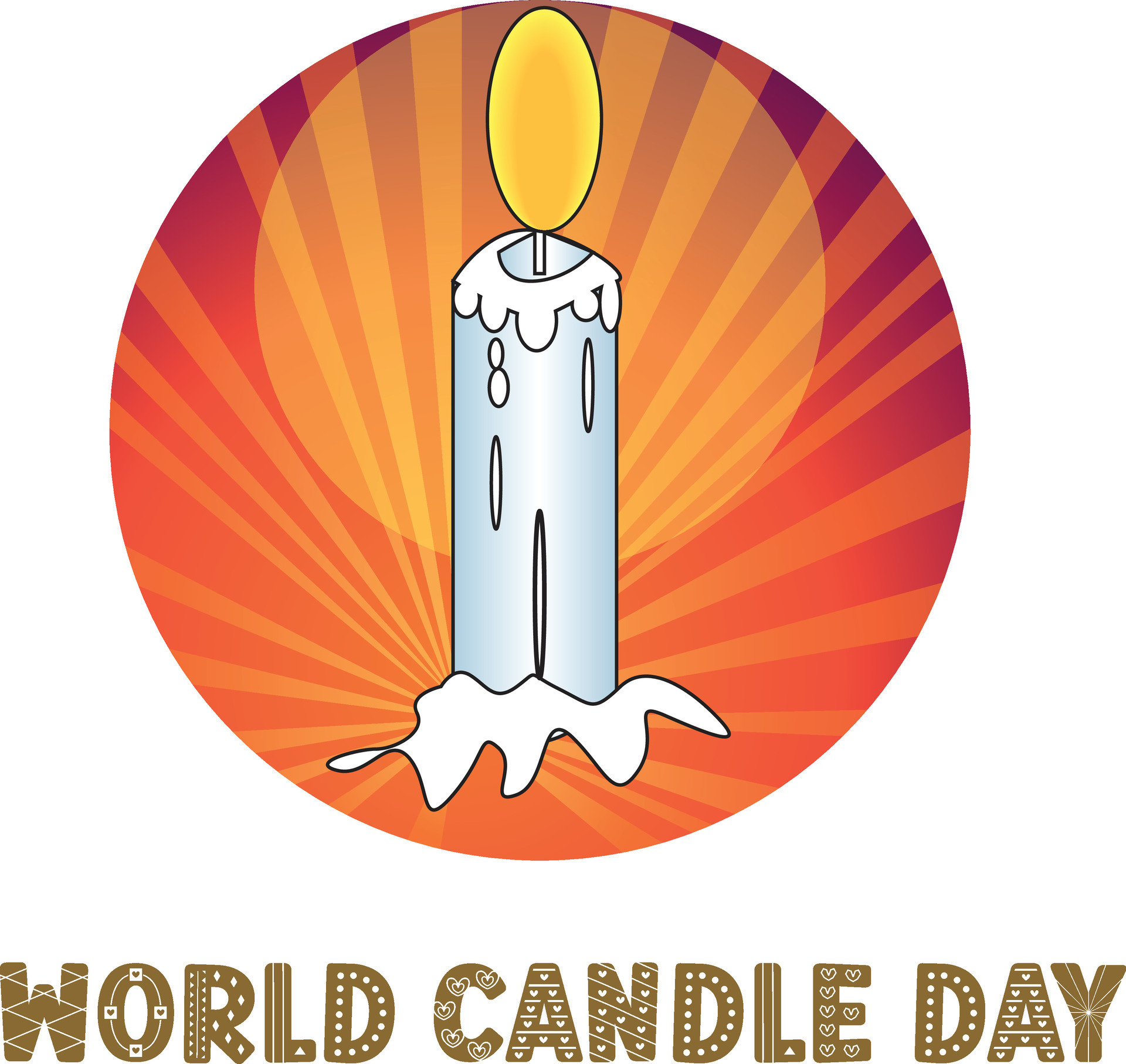 World Candle Day Sign 38233983 Vector Art at Vecteezy