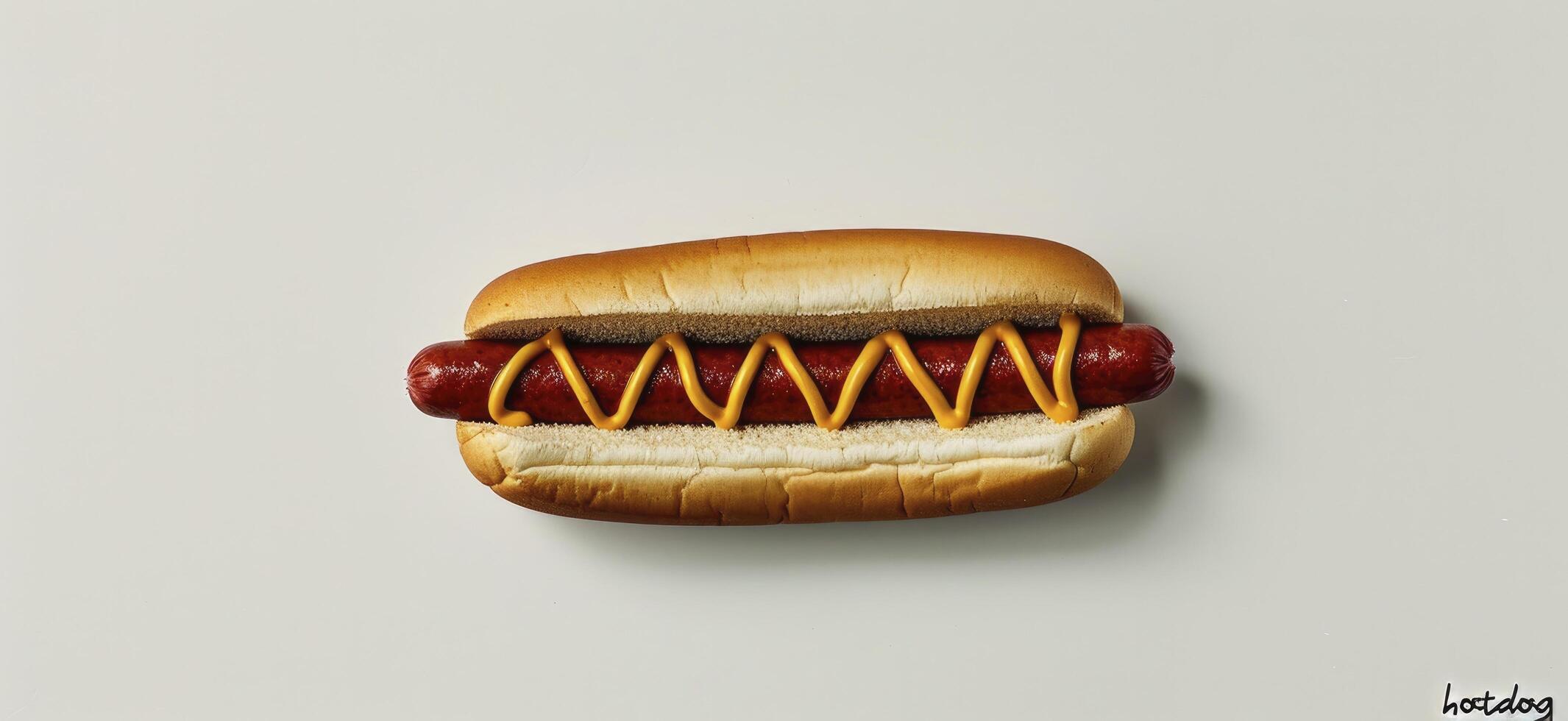 AI generated hotdogs on a solid white background photo