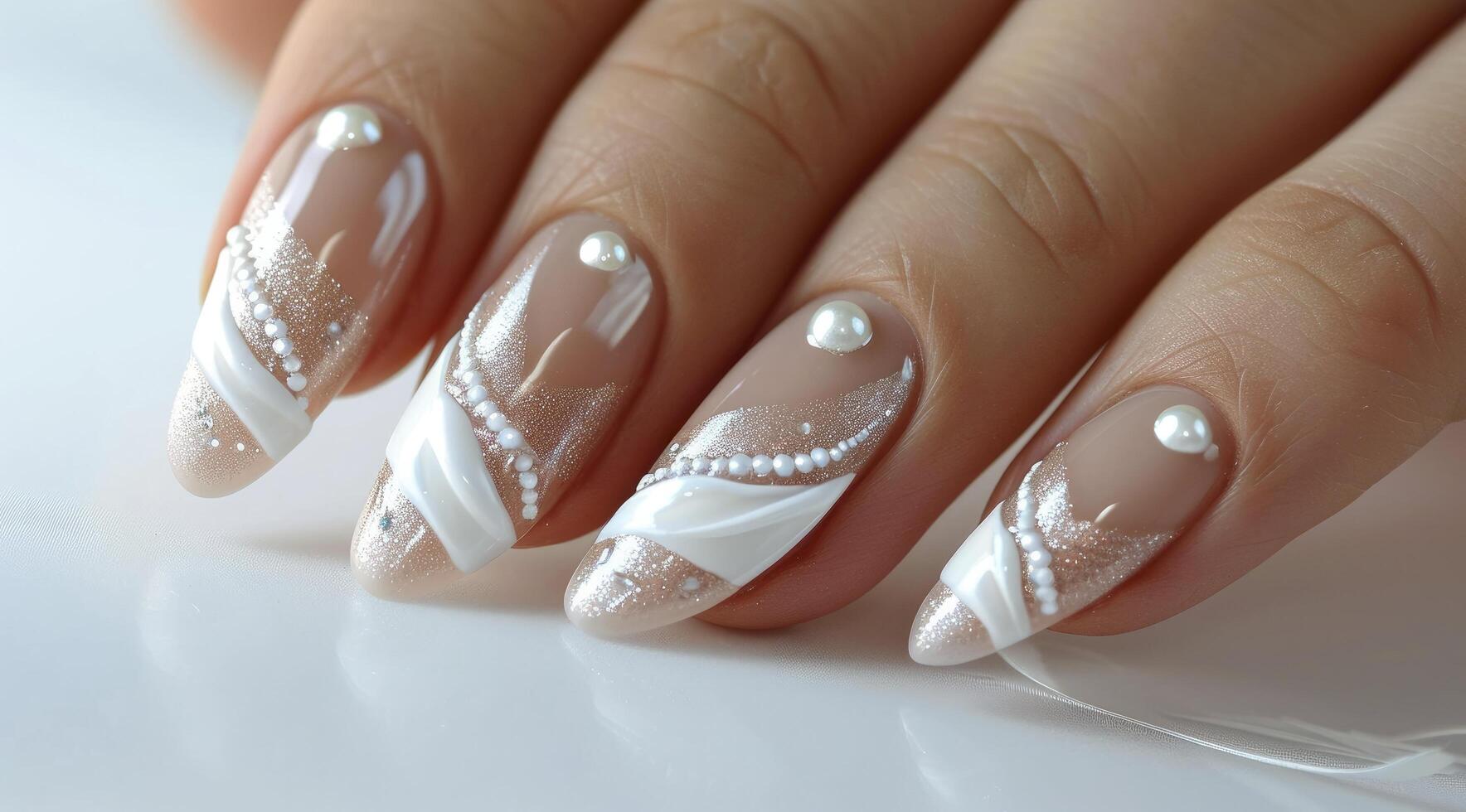 AI generated Beautiful Chevron Nails For Unforgettable Style photo