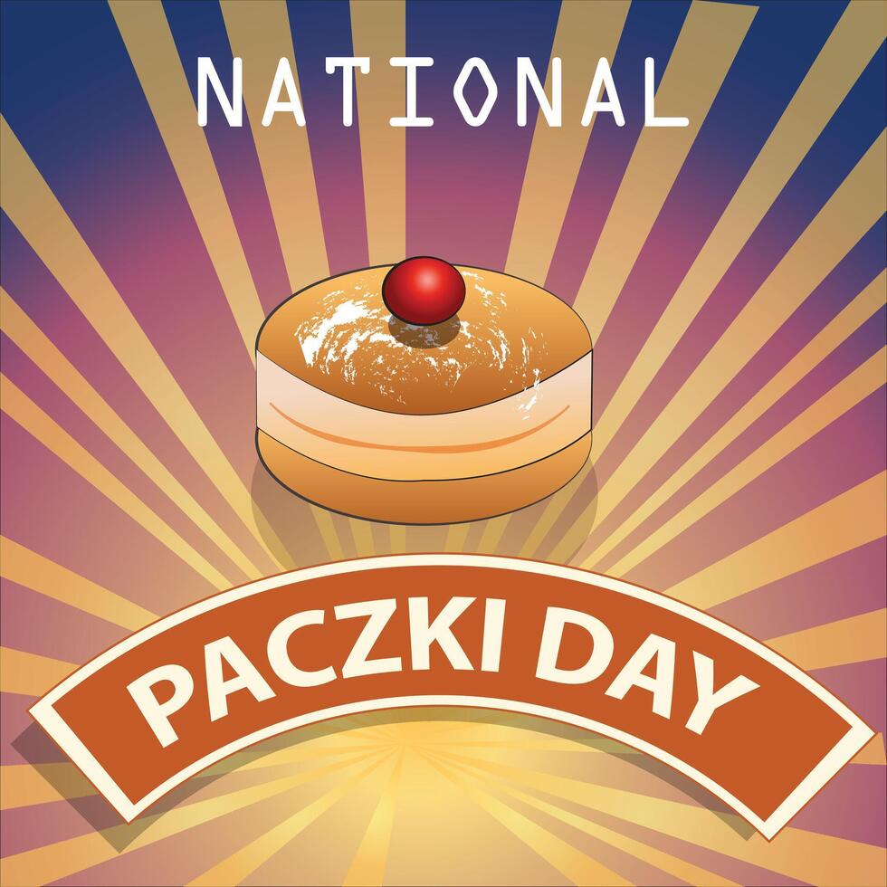 dia nacional del paczki vector