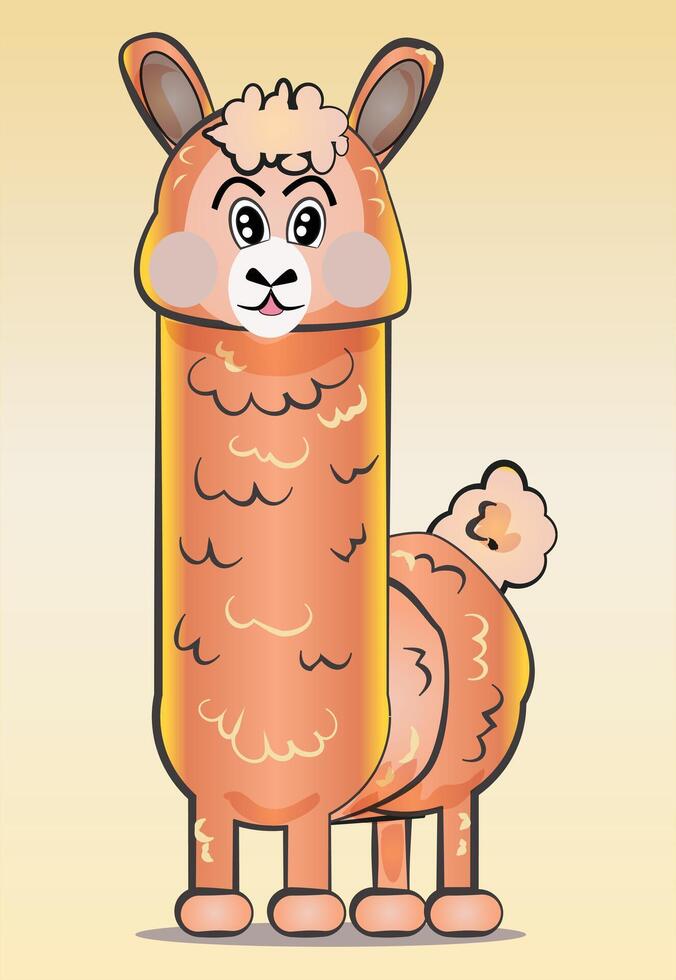 llama alpaca vector ilustración