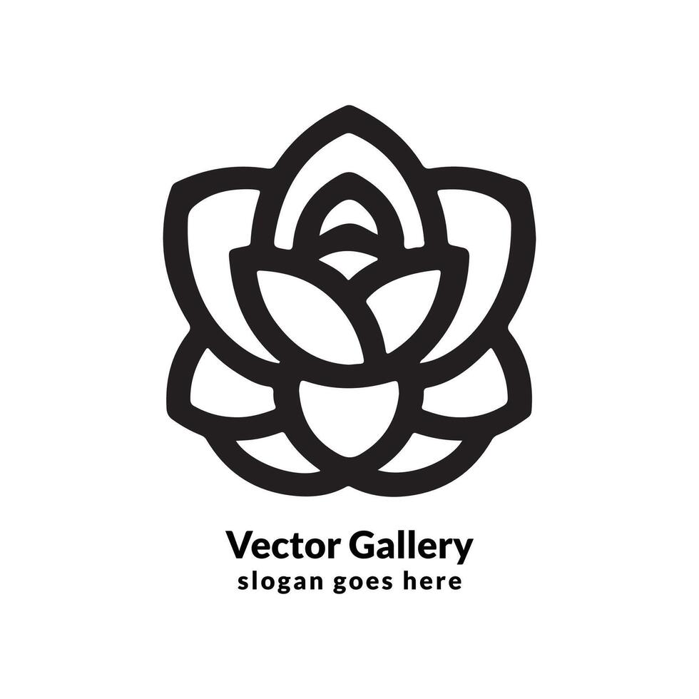 vector luxury rose logo design  for branding corporate identity