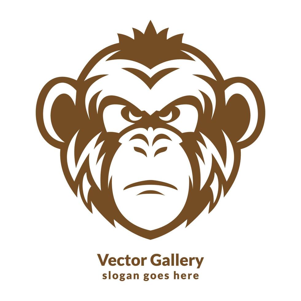 Vector monkey logo design vector