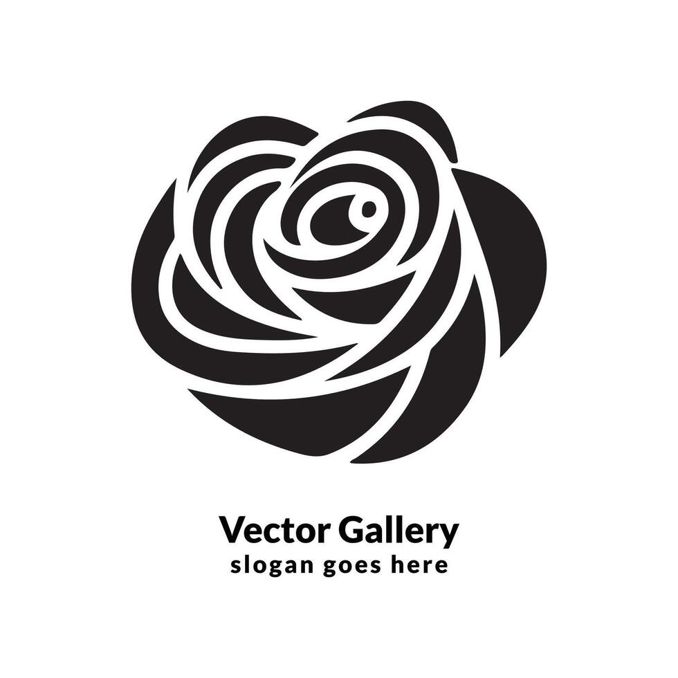vector luxury rose logo design  for branding corporate identity