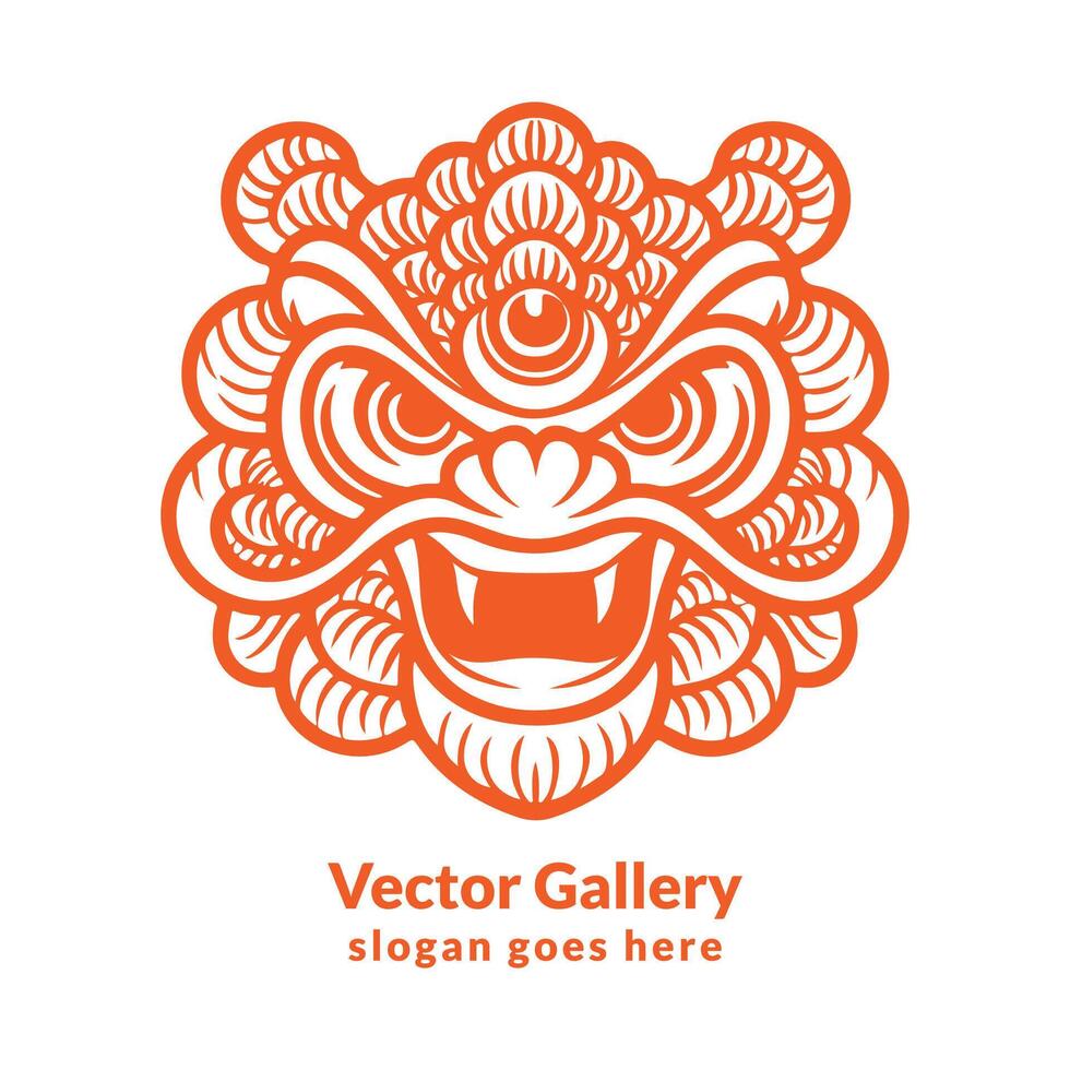 chinese new year lion illustration vector