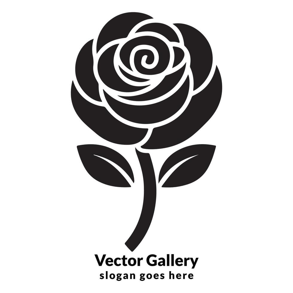 vector luxury rose logo design  for branding corporate identity