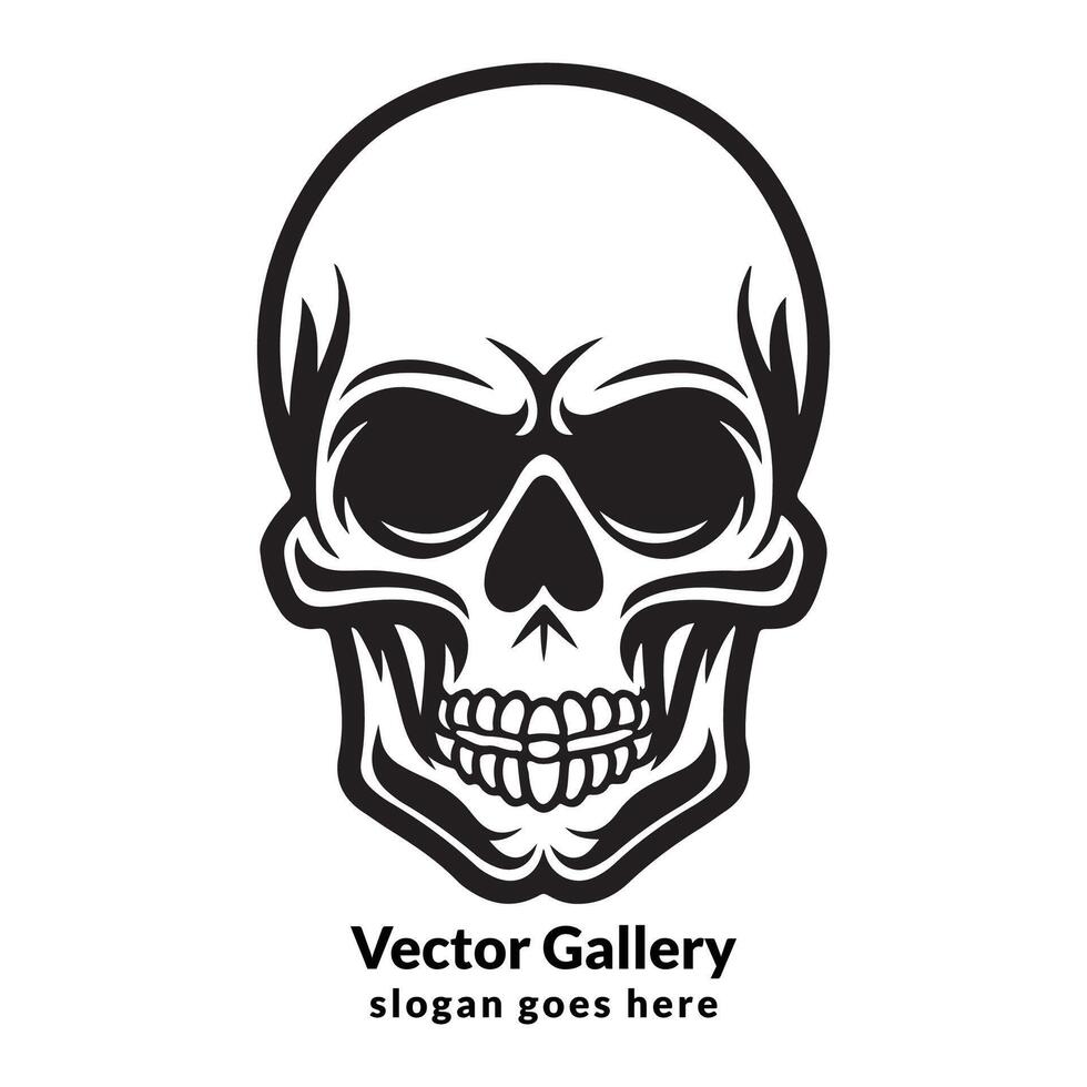 Vector skull heads black and white 38234146 Vector Art at Vecteezy