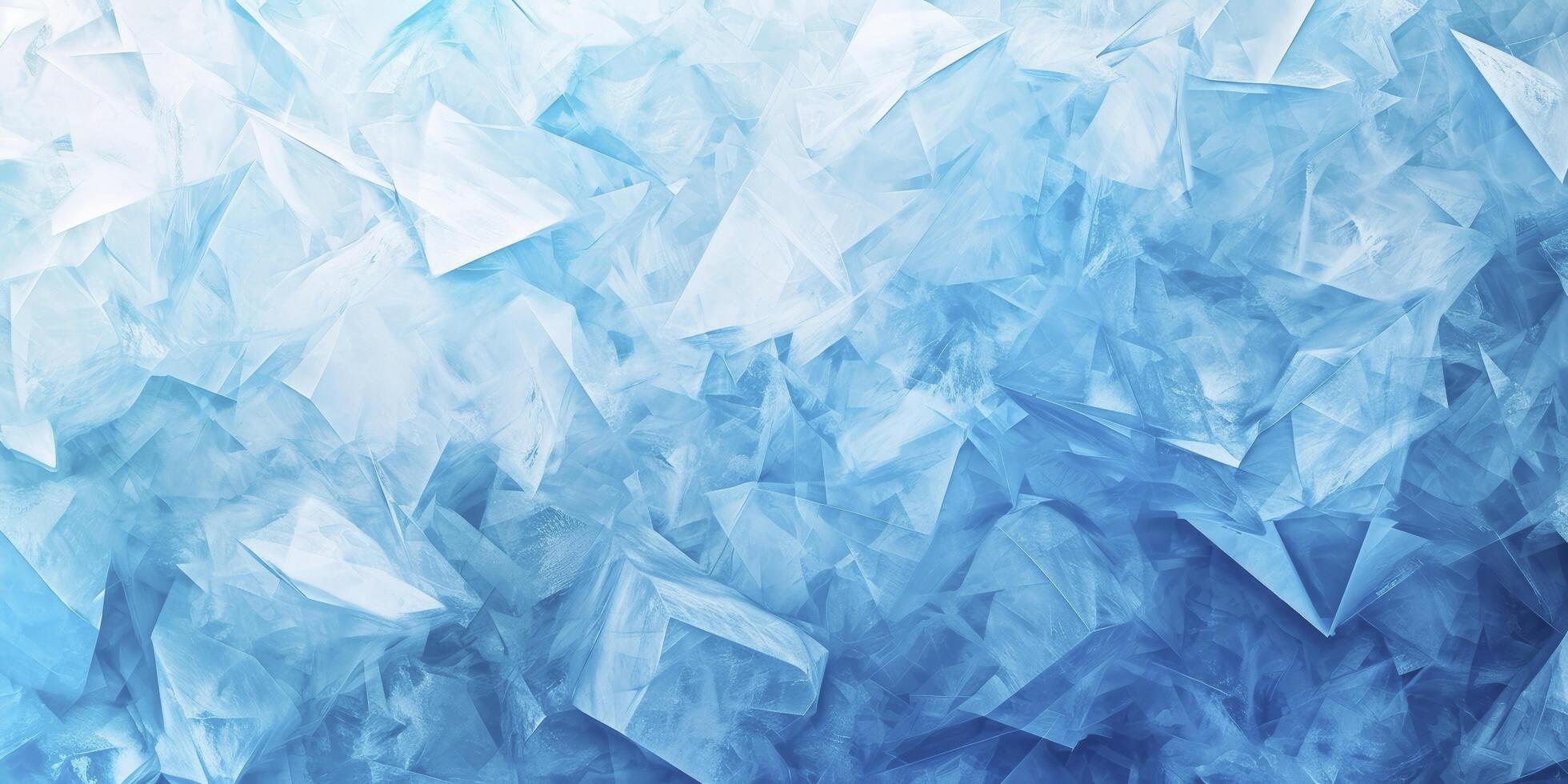 AI generated Geometric blue ice texture background photo