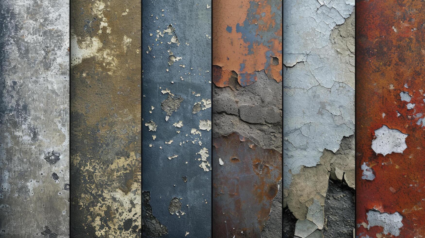 AI generated Set of grunge textures photo