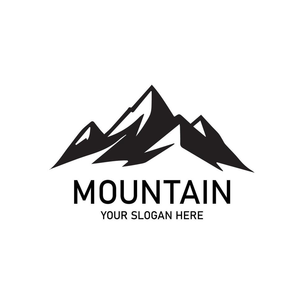 Mountain logo template design minimalist vector