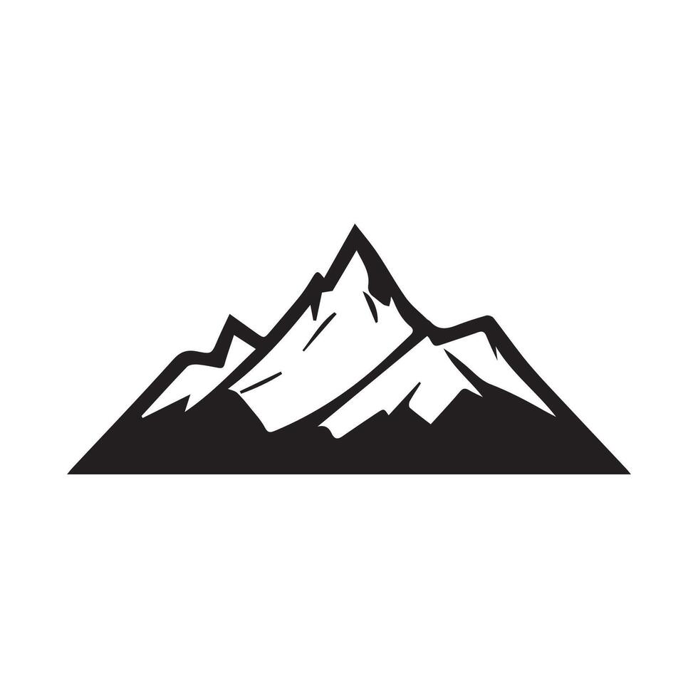 Mountain logo template design minimalist vector