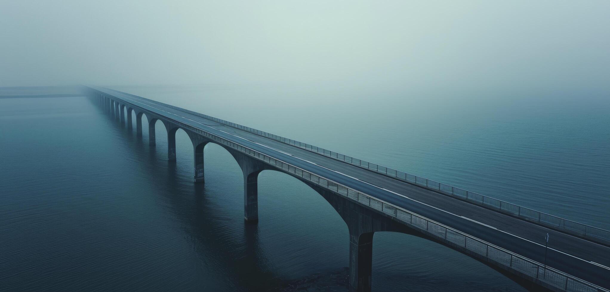 AI generated bridge in Natural Background photo