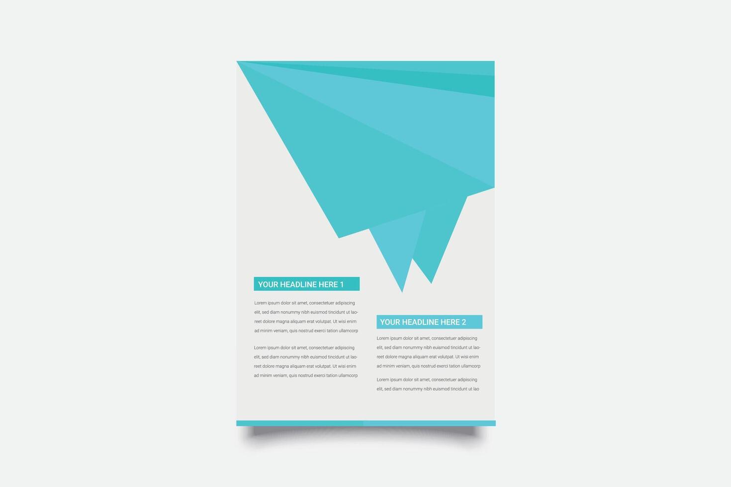 Simple style company introduction flyer Free Vector