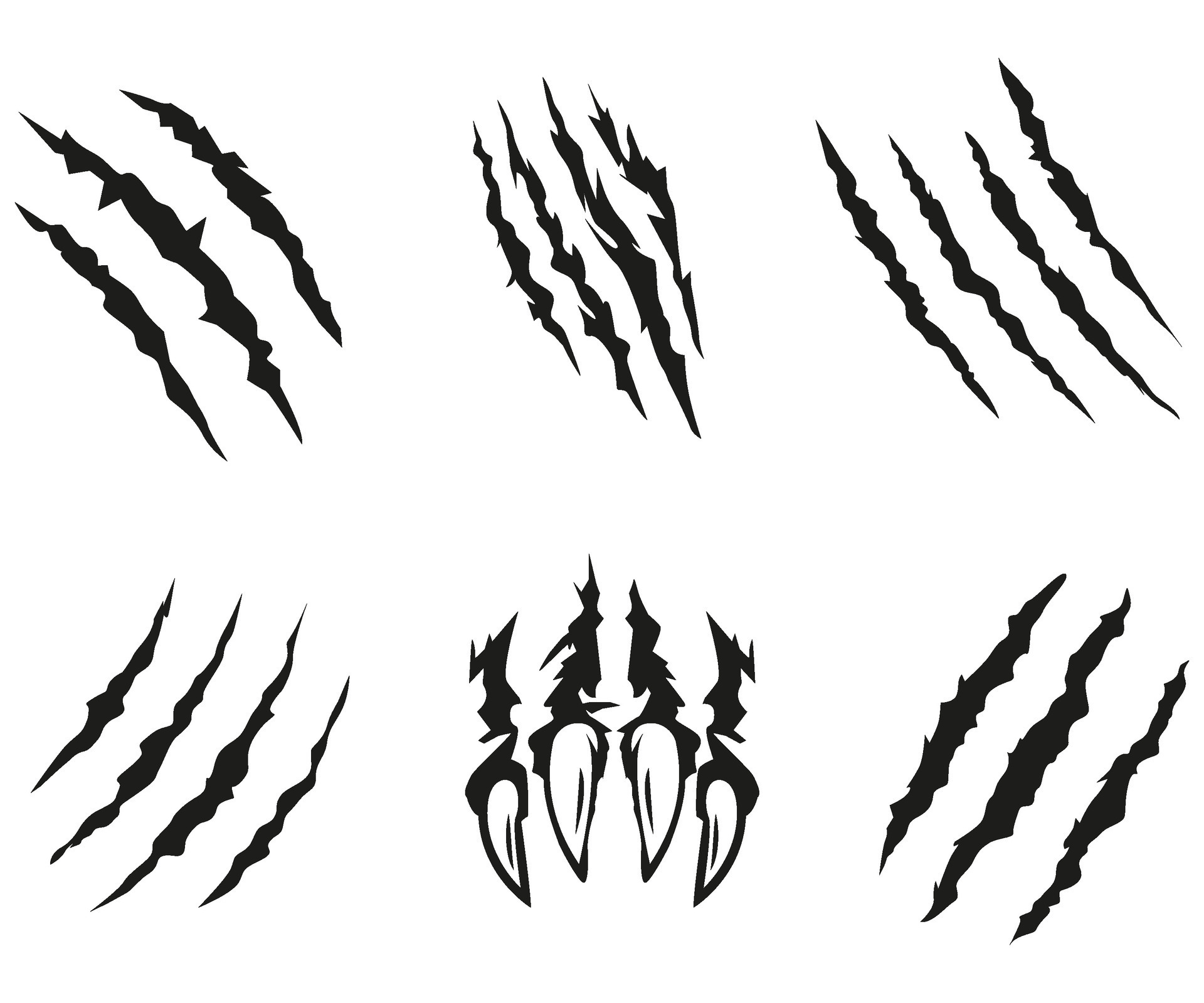 Claw scratch wild animal print, bear attack scratches, nail scraping a