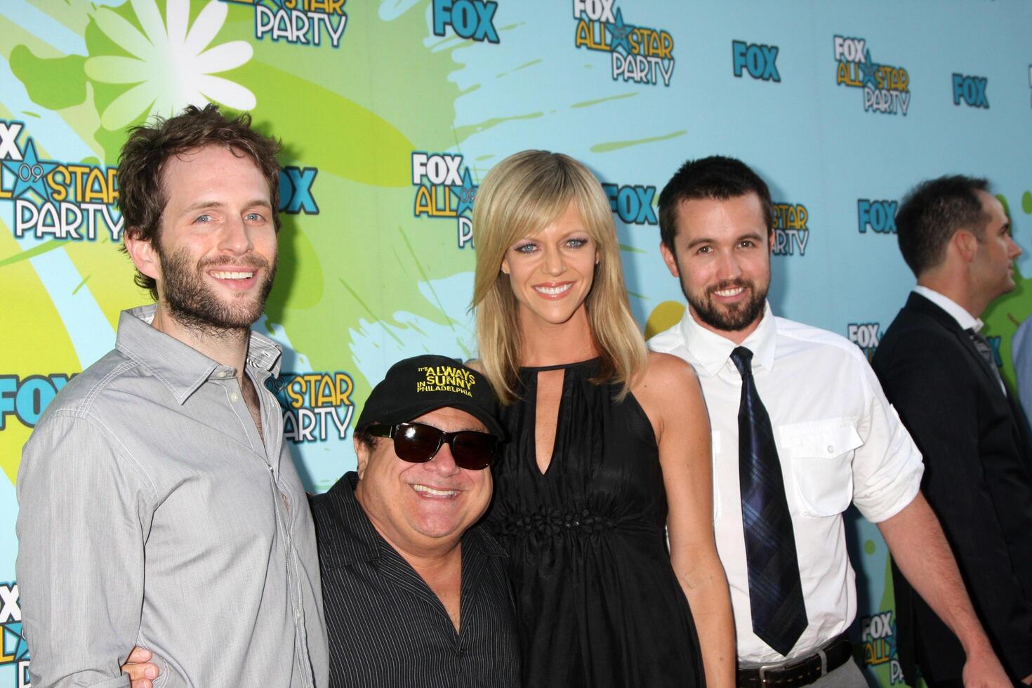 Always Sunny In Philadelphia Cast Howerton, Devito, Olson McElhenney arriving at the FOX TV TCA Party at The Langham Huntington Hotel  Spa in Pasadena, CA  on August 9, 2009 photo