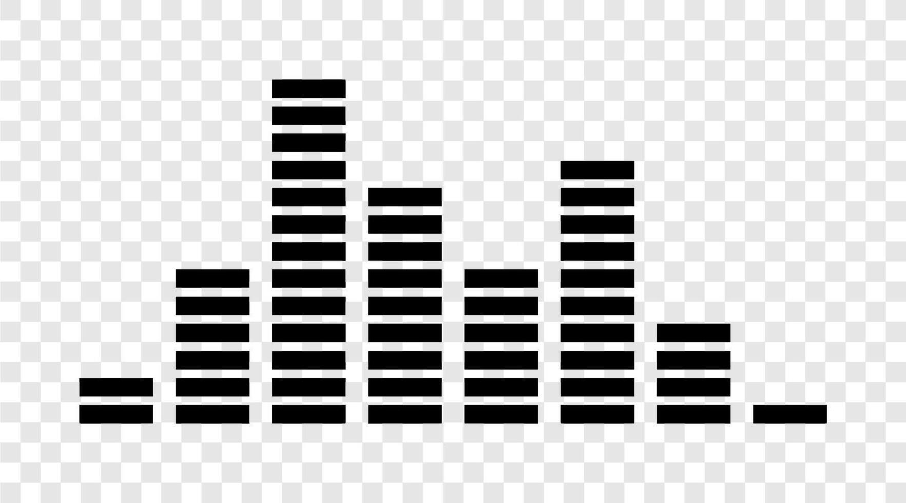 sound waves and music in black vector