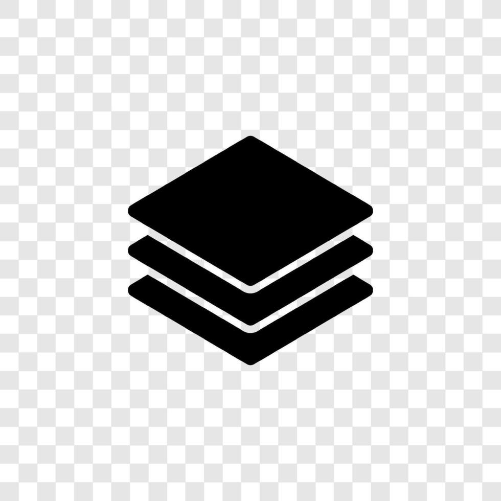 stack layers with black color vector