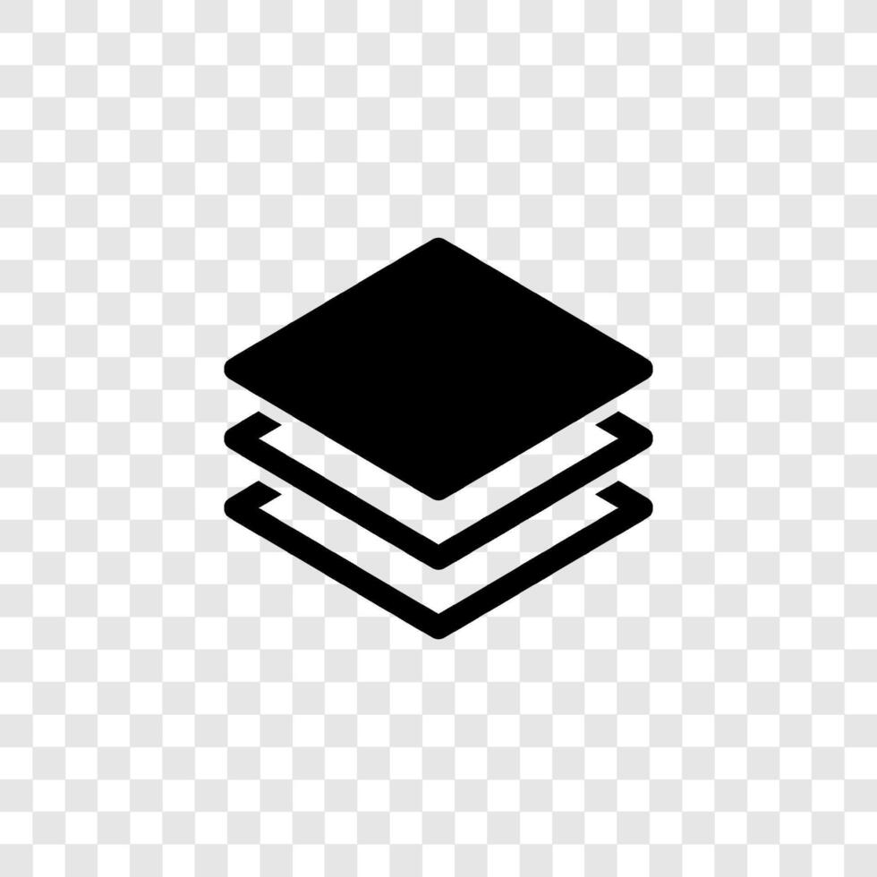 stack layers with black color vector