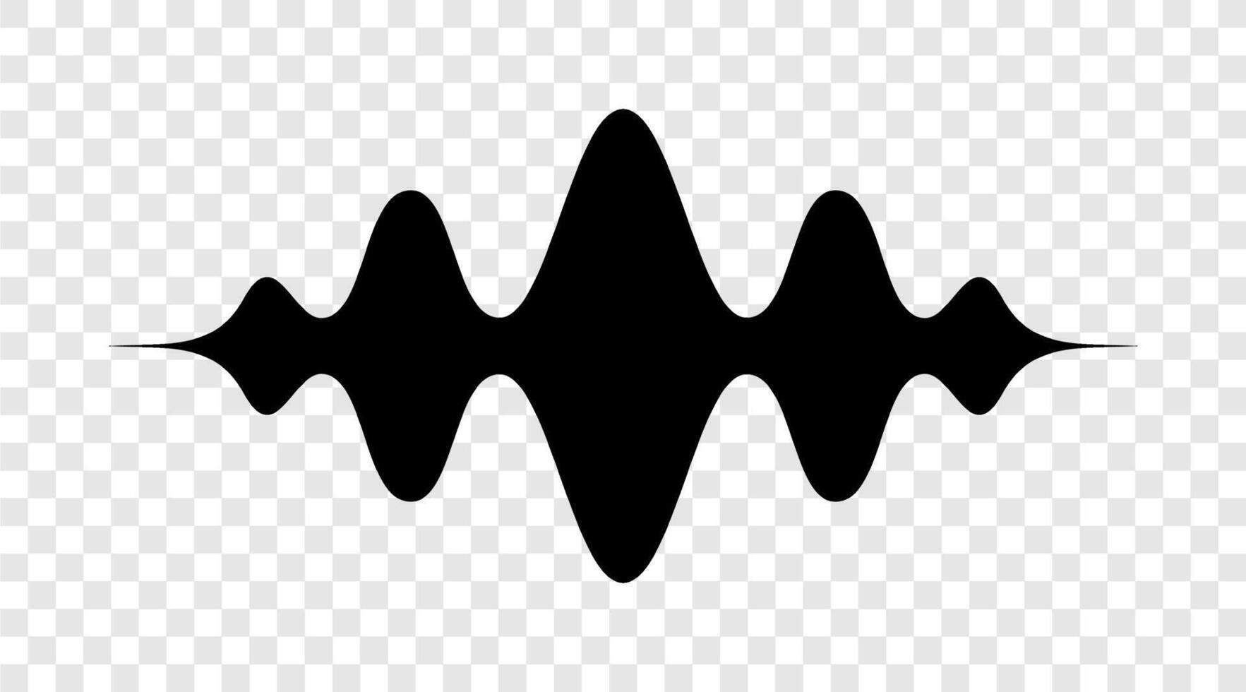 sound waves and music in black vector