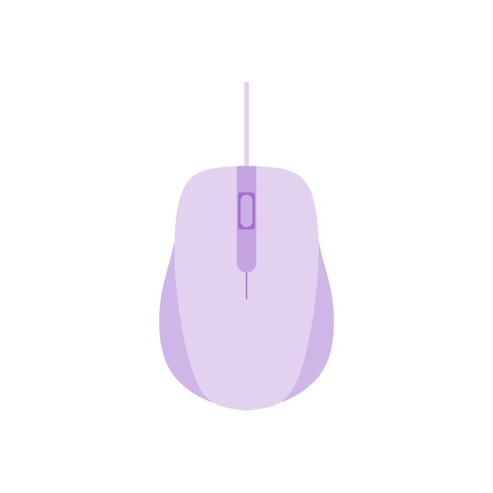 Computer Mouse flat design vector illustration. PC Mouse icon vector isolated illustration. Icon computer mouse web. Modern computer mouse, flat icon design