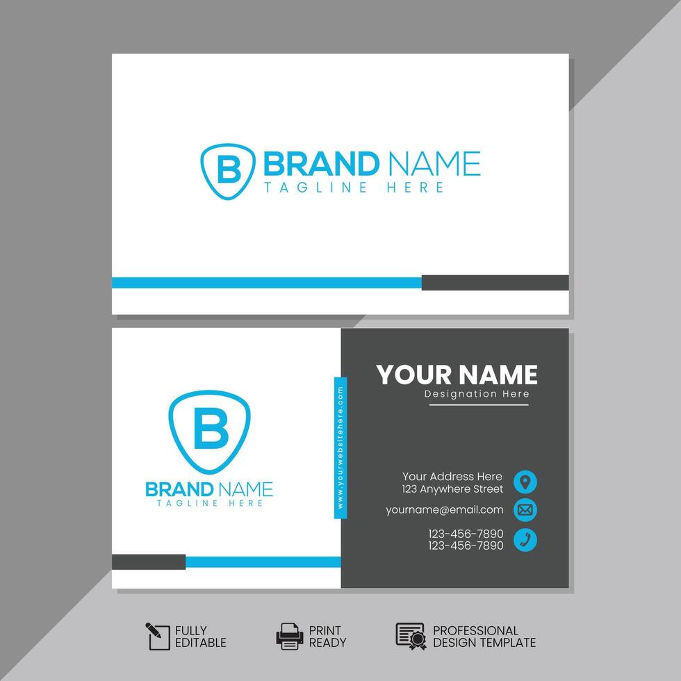 Professional Business Card Template Design vector