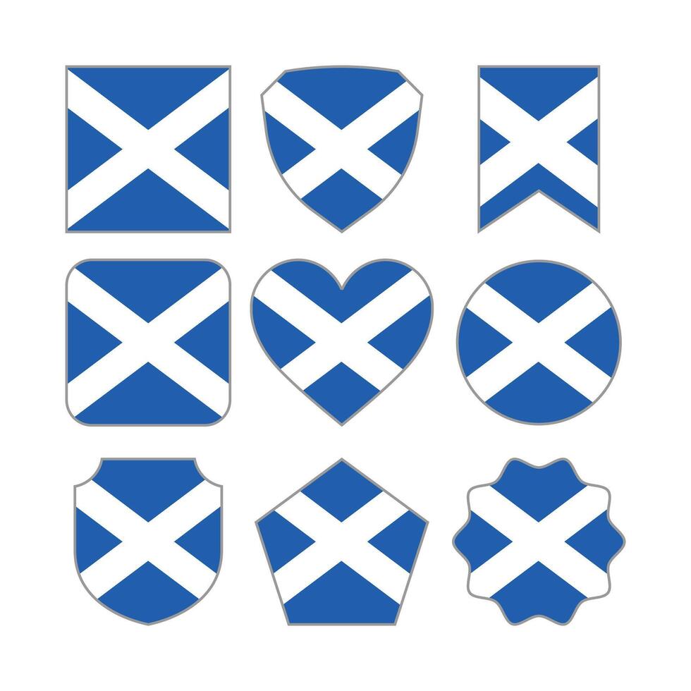 Modern Abstract Shapes of Scotland Flag Vector Design Template