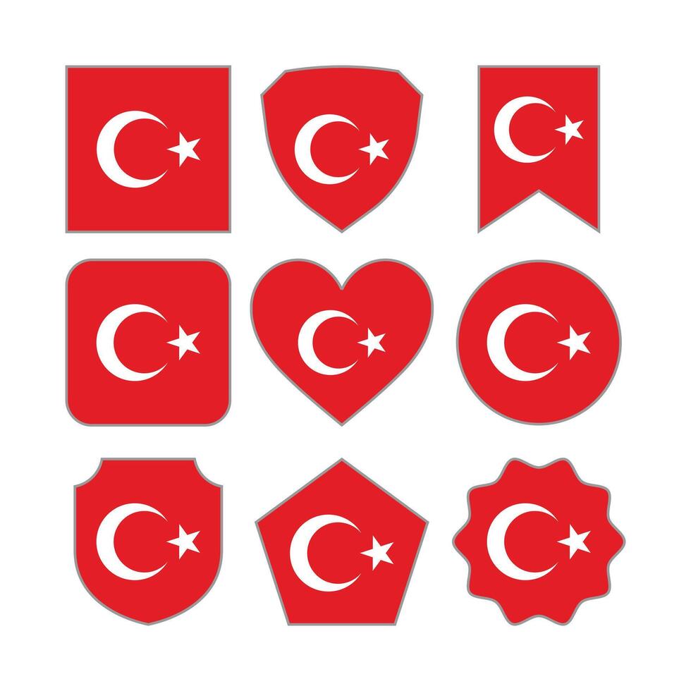 moderno resumen formas de Turquía bandera vector diseño modelo