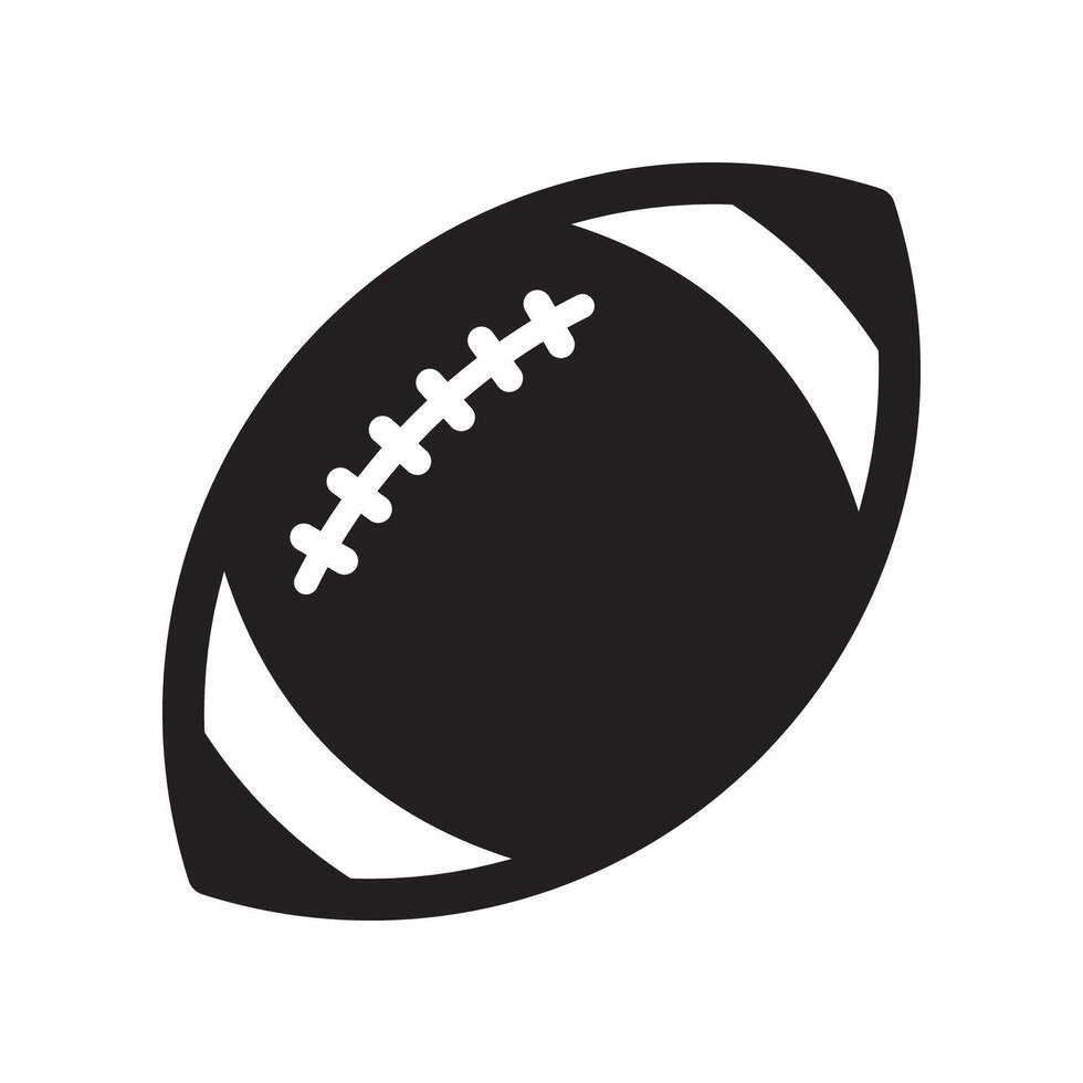 American football ball icon isolated. Rugby ball icon. vector