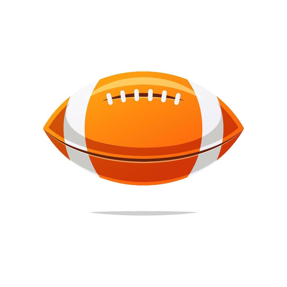 American football ball vector isolated. Rugby ball vector.