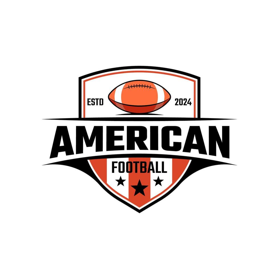 American football logo template vector isolated.