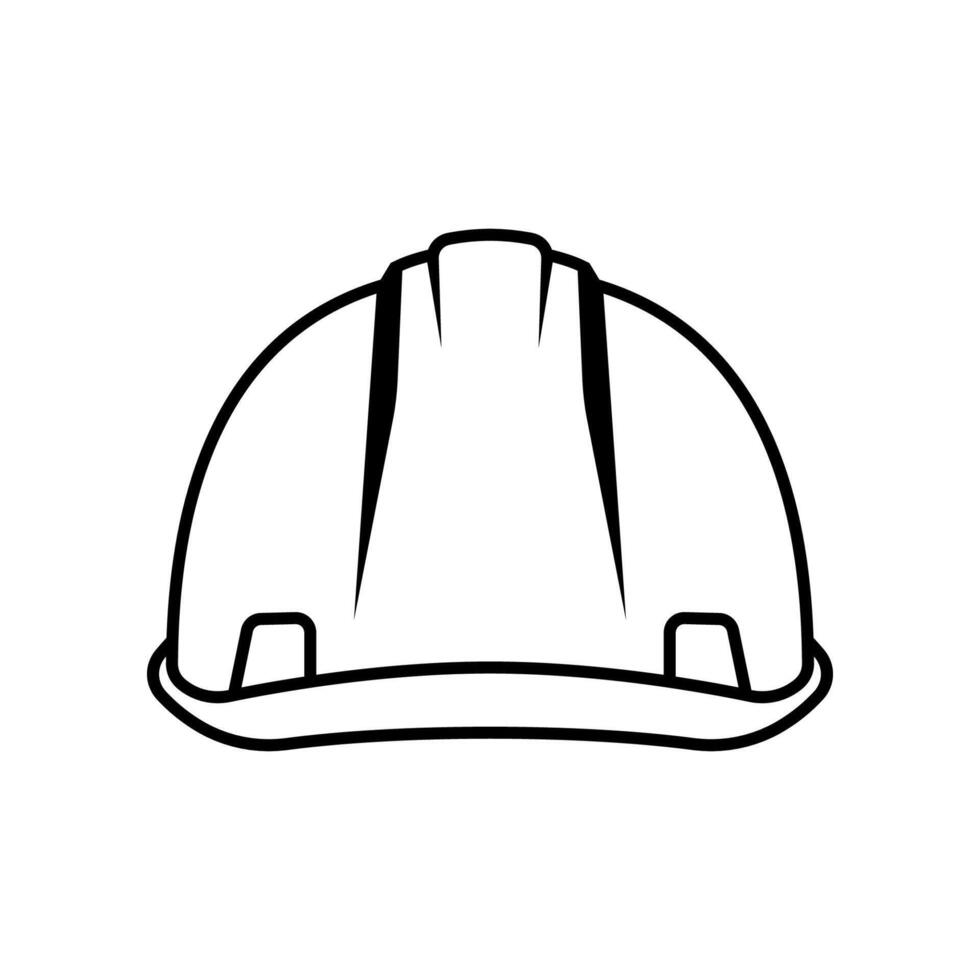 construction helmet protection line vector. Safety helmet line art vector