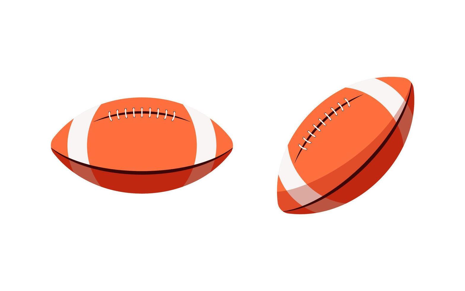 American football ball vector isolated. Rugby ball vector.