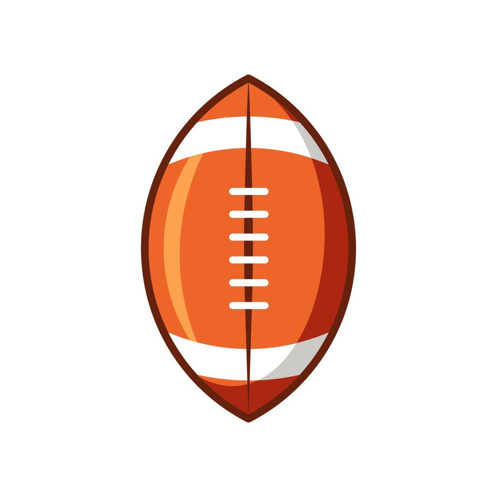 American football ball  vector isolated. Rugby ball vector.