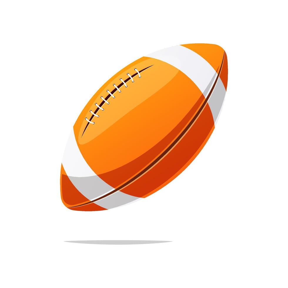 American football ball vector isolated. Rugby ball vector.