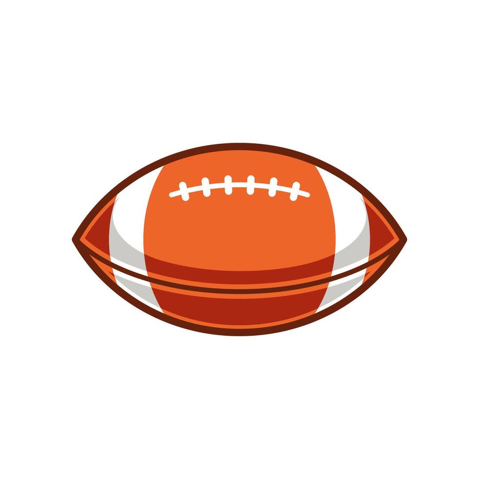 American football ball  vector isolated. Rugby ball vector.